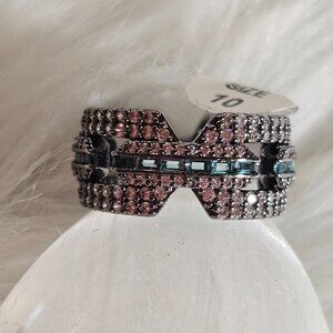 Bomb Party Sirens Size 10 "A Siren's Covenant" LC Paraiba Tourmaline on Hematite